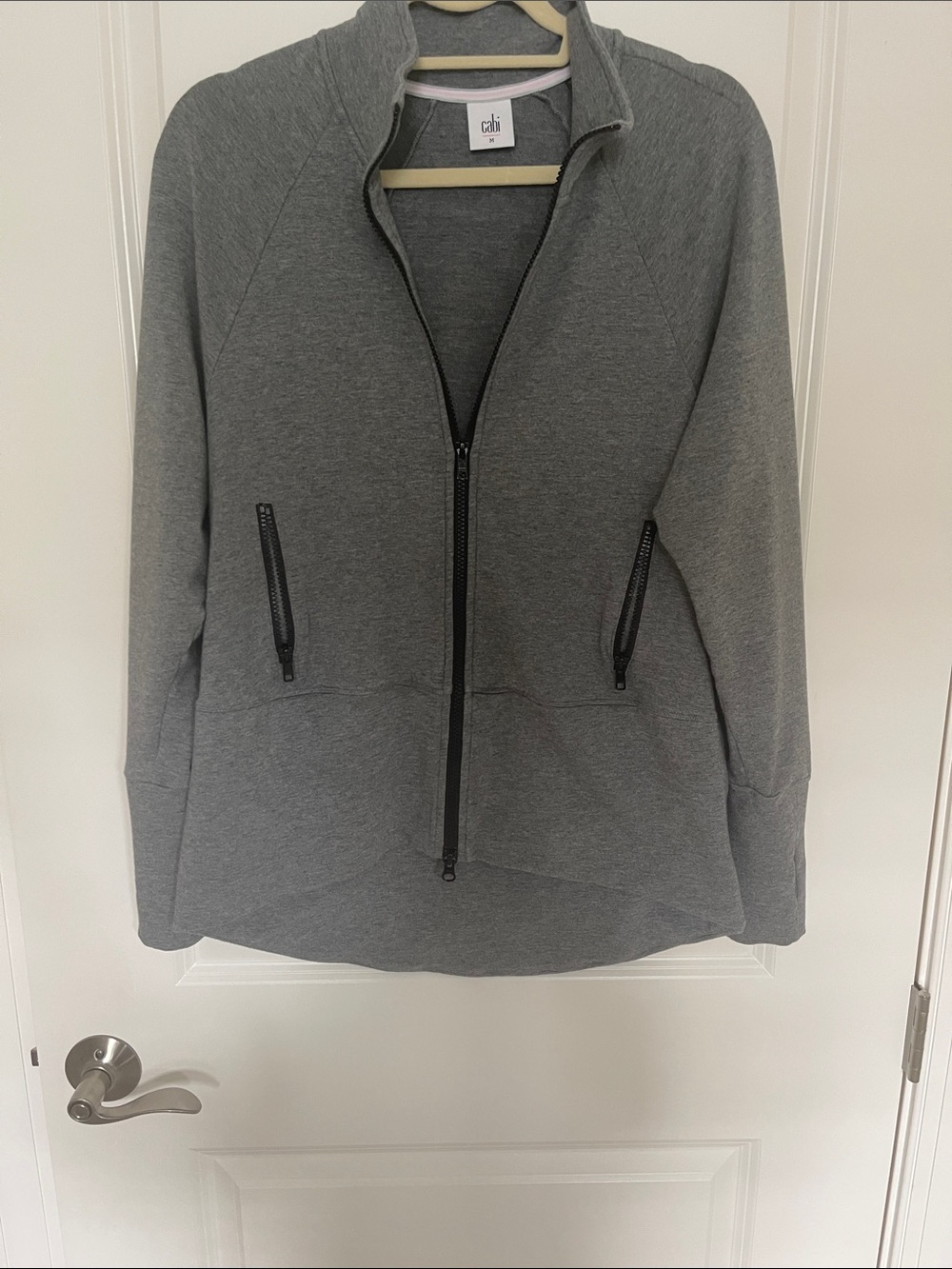 CAbi Women's Gray Full-Zip Utility Jacket